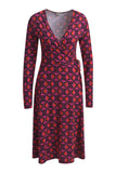 Wrap Dress, 1/1 sleeves, wide skirt