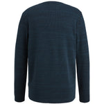 Long sleeve r-neck waffel melange with inject